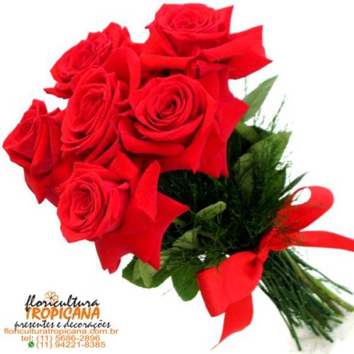 BQ-08: Ramalhete de 6 rosas colombianas - Image 2